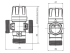 Клапан термостатический Wester VTS3, 35-60 (DN25; Kvs1,6; PN10; НР 1"; ГВ-СО)