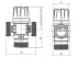 Клапан термостатический Wester VRS3, 35-60 (DN25; Kvs2,5; PN10; НР 1"; ГВ-СО)