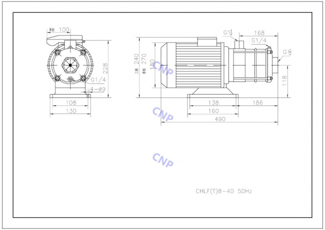 Насос CNP CHLF(T) 8-40 Насос CNP CHLF(T) 8-40