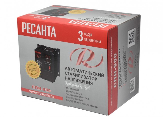 Однофазный цифровой стабилизатор пониженного напряжения РЕСАНТА СПН-900 Однофазный цифровой стабилизатор пониженного напряжения РЕСАНТА СПН-900