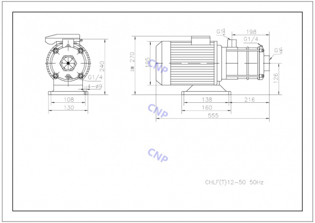 Насос CNP CHLF(T) 12-50 Насос CNP CHLF(T) 12-50