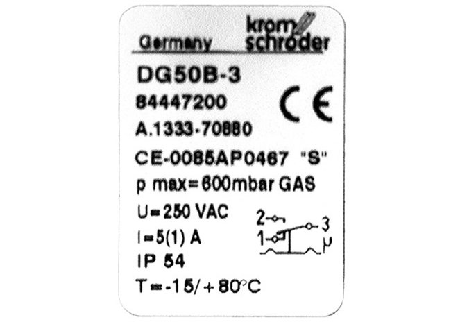 Реле давления KROMSCHRODER DG  50B3 арт. 30244 (3-19-7372) в Санкт-Петербурге