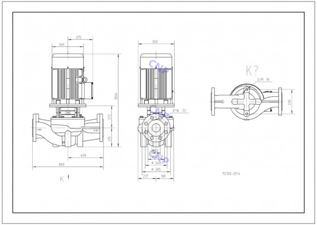 Насос CNP TD 150-21/4 Насос CNP TD 150-21/4