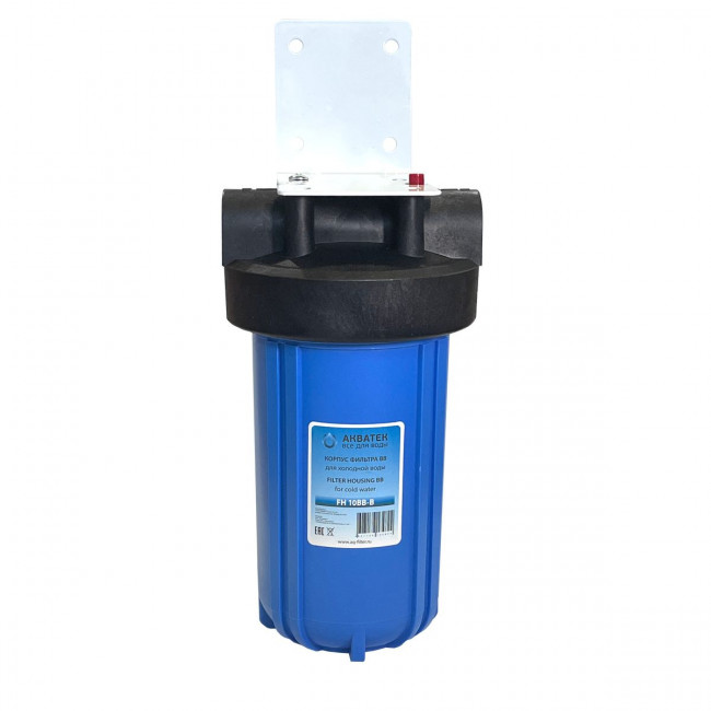 Корпус Big Blue 10", 1" (с кронштейном, без ниппелей) для холодной воды Акватек