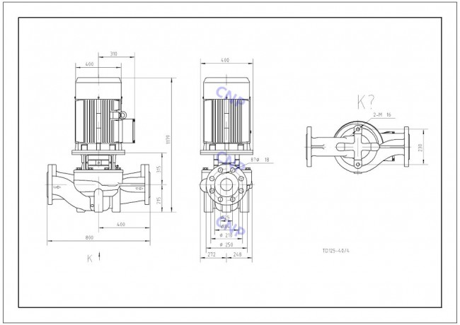 Насос CNP TD 125-40/4 Насос CNP TD 125-40/4