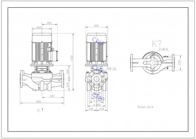 Насос CNP TD 150-33/4 Насос CNP TD 150-33/4
