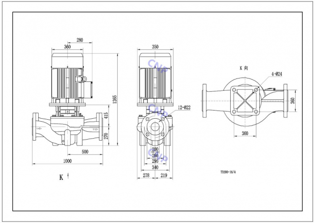 Насос CNP TD 200-15/4 Насос CNP TD 200-15/4