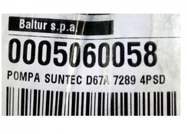 Насос ж.т. SUNTEC D67A 7289 4P (BT 9N) арт. 5060058 (3-19-7695) в Санкт-Петербурге