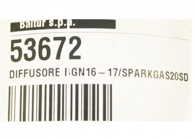 Диффузор BGN16-17/SPARKGAS20 арт. 53672 (3-19-1390) в Санкт-Петербурге