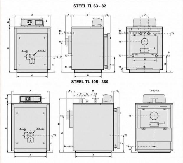 Водогрейный котел STEEL TL 63