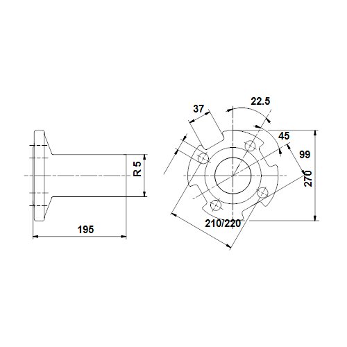 Переходной фланец Grundfos для SP и SPN Acc, Flange R5xDN125 PN40 EN 1.4308 (арт. 160149) в Санкт-Петербурге