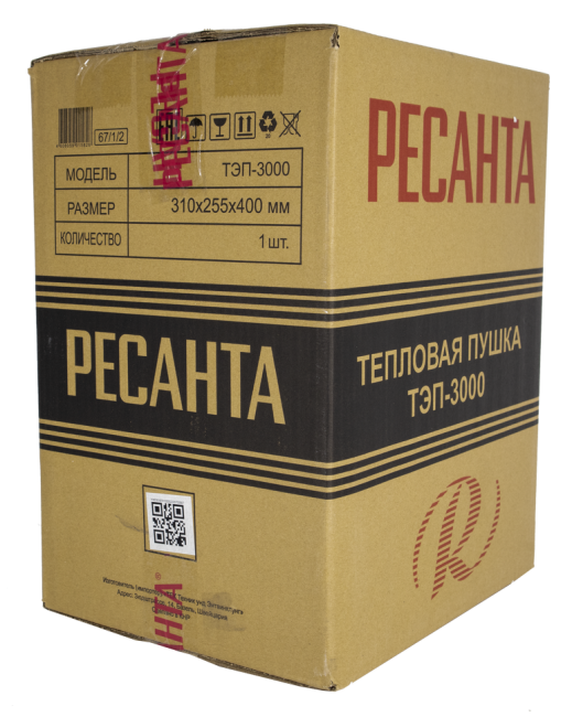 Электрическая тепловая пушка РЕСАНТА ТЭП-3000 Электрическая тепловая пушка РЕСАНТА ТЭП-3000