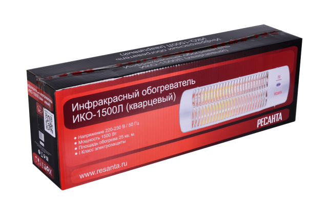 Инфракрасный обогреватель (кварцевый) РЕСАНТА ИКО-1500Л Инфракрасный обогреватель (кварцевый) РЕСАНТА ИКО-1500Л