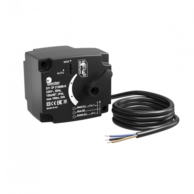 Привод Wester S11 3P 21500B-K 230 VAC 50 Hz 150s/90° 3-точ. SPST  10 Nm, арт. WA-004 (аналог 12052000)