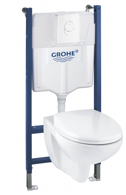 Система инсталляции GROHE Solido 4 в 1 для подвесного унитаза, хром Система инсталляции GROHE Solido 4 в 1 для подвесного унитаза, хром