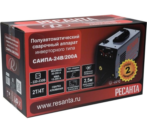 Сварочный полуавтомат Ресанта САИПА-24В/200А (MIG/MAG) в Санкт-Петербурге
