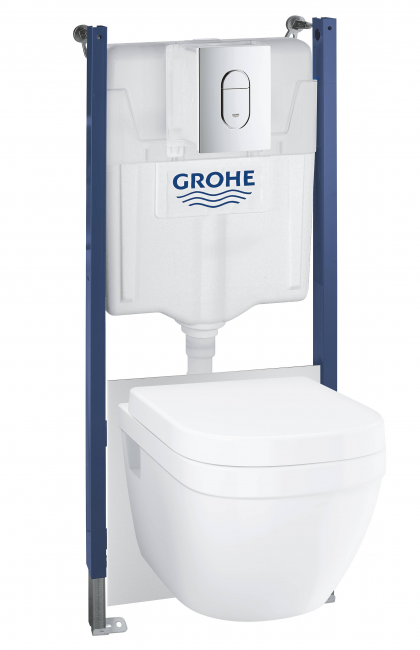 Система инсталляции GROHE Solido 5 в 1 для подвесного унитаза, хром
