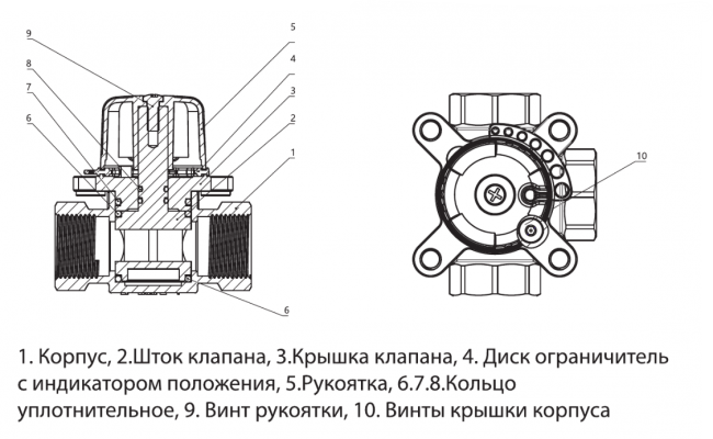 Клапан поворотный 3-ходовой Wester VRS 3