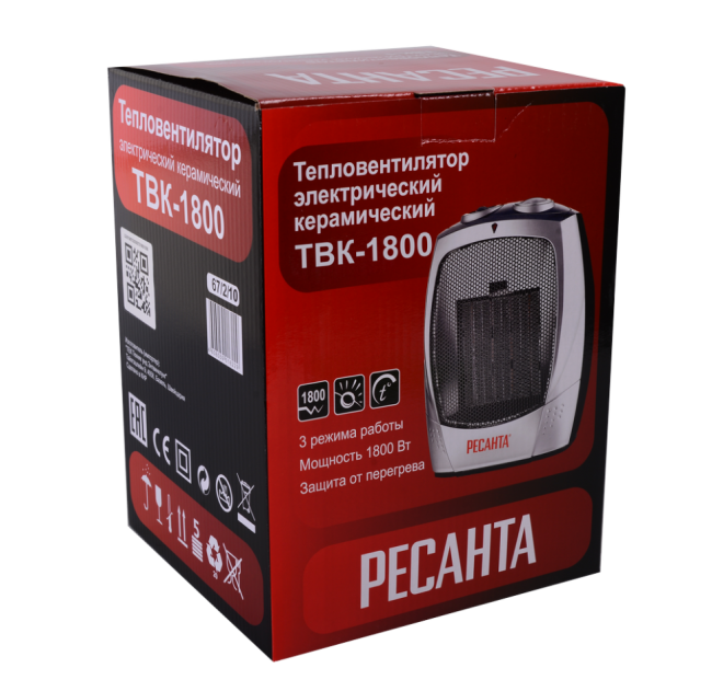 Тепловентилятор РЕСАНТА ТВК-1800