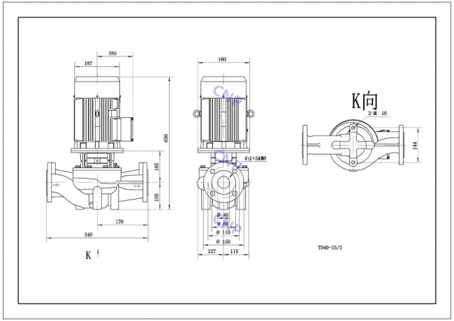 Насос CNP TD 40-25/2 Насос CNP TD 40-25/2
