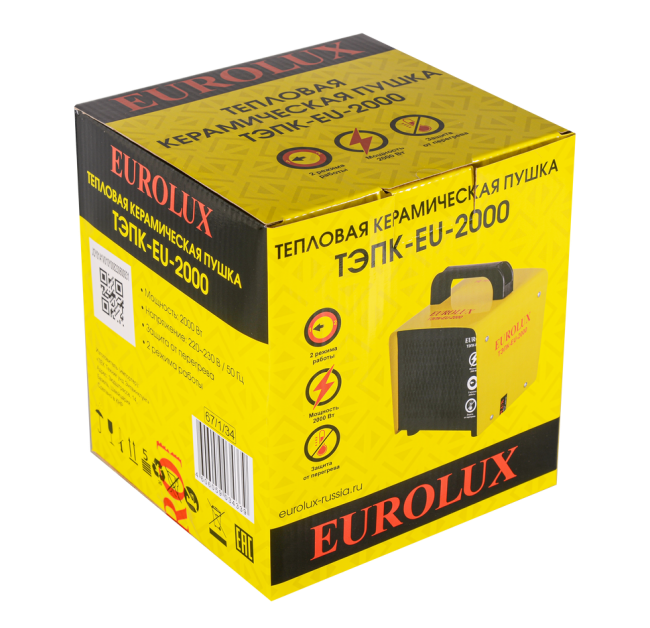 Электрическая тепловая пушка Eurolux ТЭПК-EU-3000 Электрическая тепловая пушка Eurolux ТЭПК-EU-3000