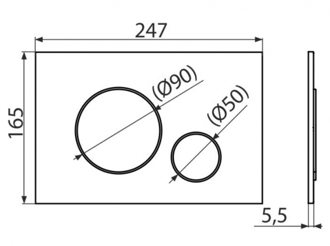 Кнопка смыва Alcaplast M670 пластик белая Кнопка смыва Alcaplast M670 пластик белая