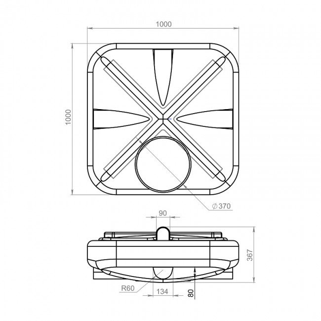 Бак для душа ПолиТим (PolyTeam) 220л (Арт. PT-V220S) в Санкт-Петербурге