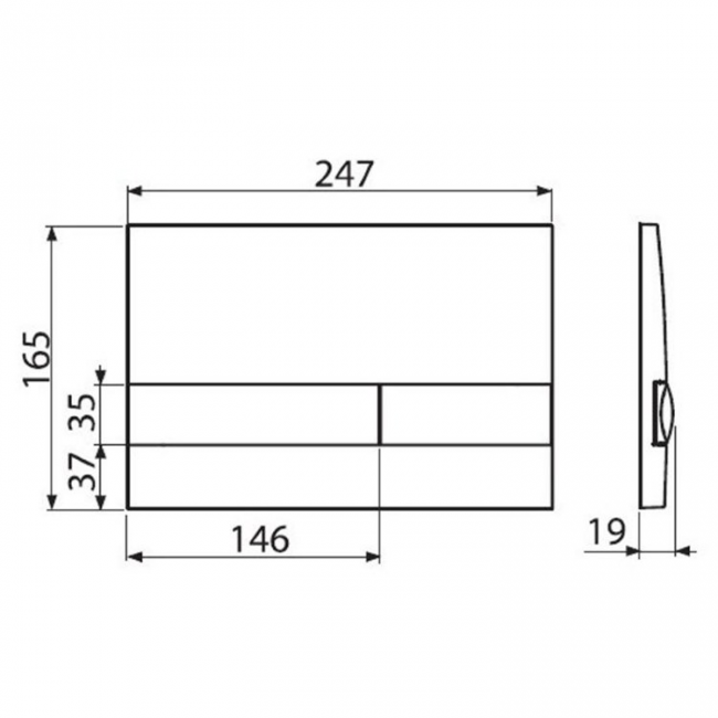 Кнопка смыва Alcaplast M1721 хром глянец