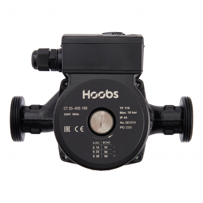Насос циркуляционный Hoobs CT 25-40S 180мм 65Вт (с гайками)