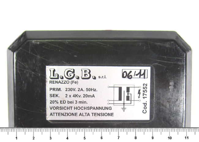 Трансф. поджига LGB Prim. 230В/2A/50Гц, Sec. 2x4кВ/20мА (BT 15, 22 N) арт. 17552 (3-19-8716) в Санкт-Петербурге Трансф. поджига LGB Prim. 230В/2A/50Гц, Sec. 2x4кВ/20мА (BT 15, 22 N) арт. 17552 (3-19-8716) в Санкт-Петербурге